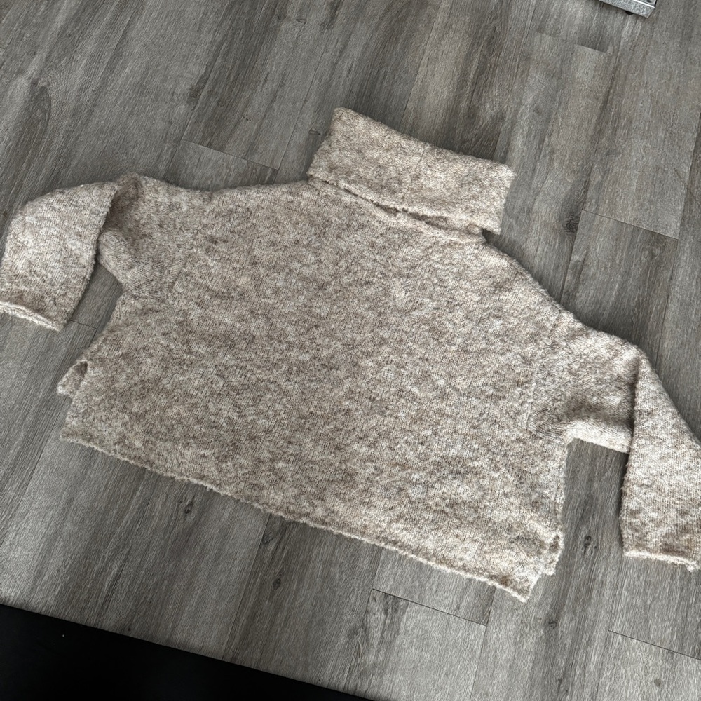 Vici Soft Beige Turtleneck Sweater